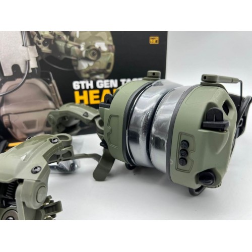 6TH GEN TACTICAL HEADSET тактическая гарнитура, звукосниматель и шумоподавление, активные в Домодедово