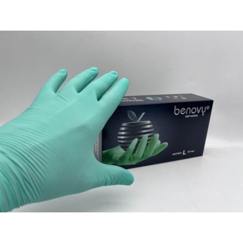 BENOVY MULTICOLOR НИТРИЛ медицинские цветные перчатки в Домодедово