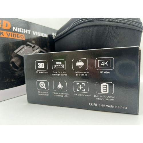 Бинокль ночного видения 3D NIGHT VISION / 4K VIDEO  (с креплением на голову)  в Домодедово