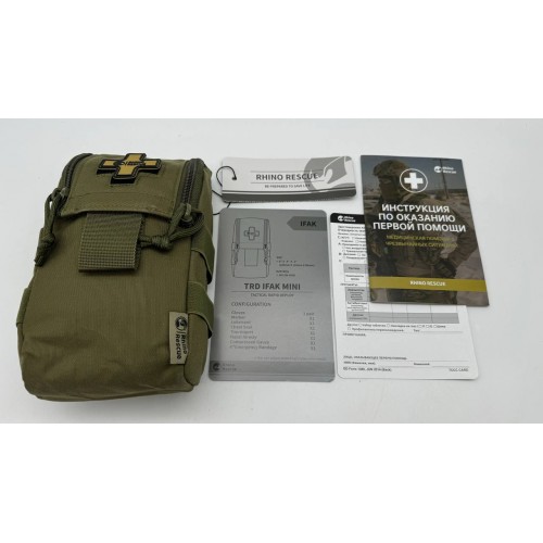 Военная тактическая аптечка RHINO RESCUE IFAK TRD MINI 11в1 в Домодедово