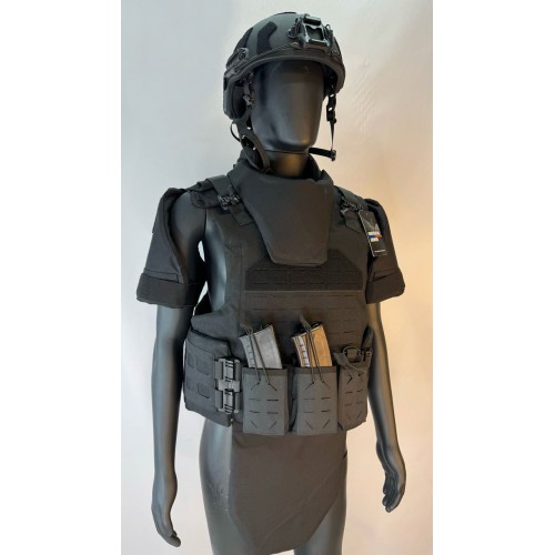 Бронежилет разгрузочный UNIVERSAL ARMOR в Домодедово (СВМПЭ + бронеплиты Бр5 класса) черный