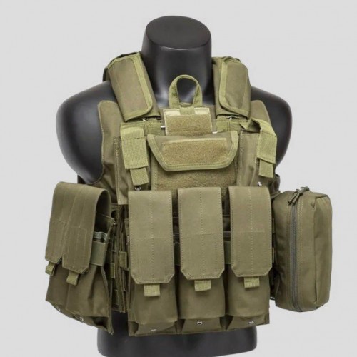 Тактический разгрузочный жилет «5 / пять карманов» с подсумками Tactical Molle Plate Carrier для съемных бронепластин в Домодедово