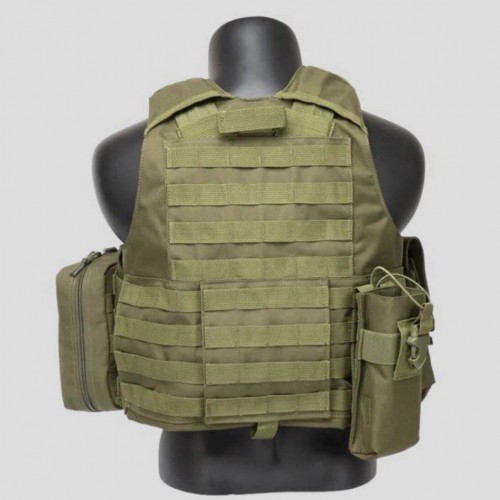 Тактический разгрузочный жилет «5 / пять карманов» с подсумками Tactical Molle Plate Carrier для съемных бронепластин в Домодедово