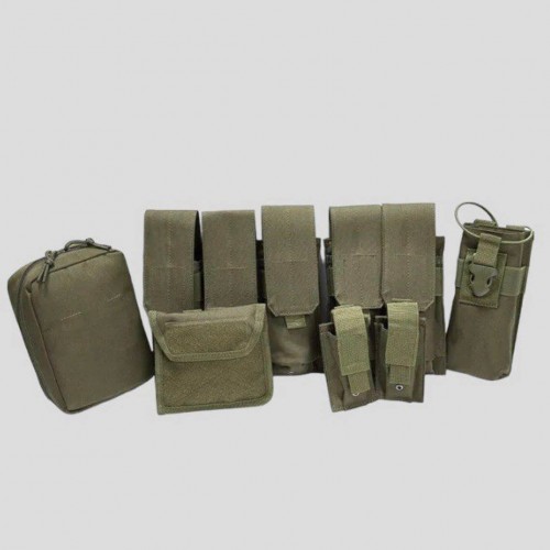 Тактический разгрузочный жилет «5 / пять карманов» с подсумками Tactical Molle Plate Carrier для съемных бронепластин в Домодедово